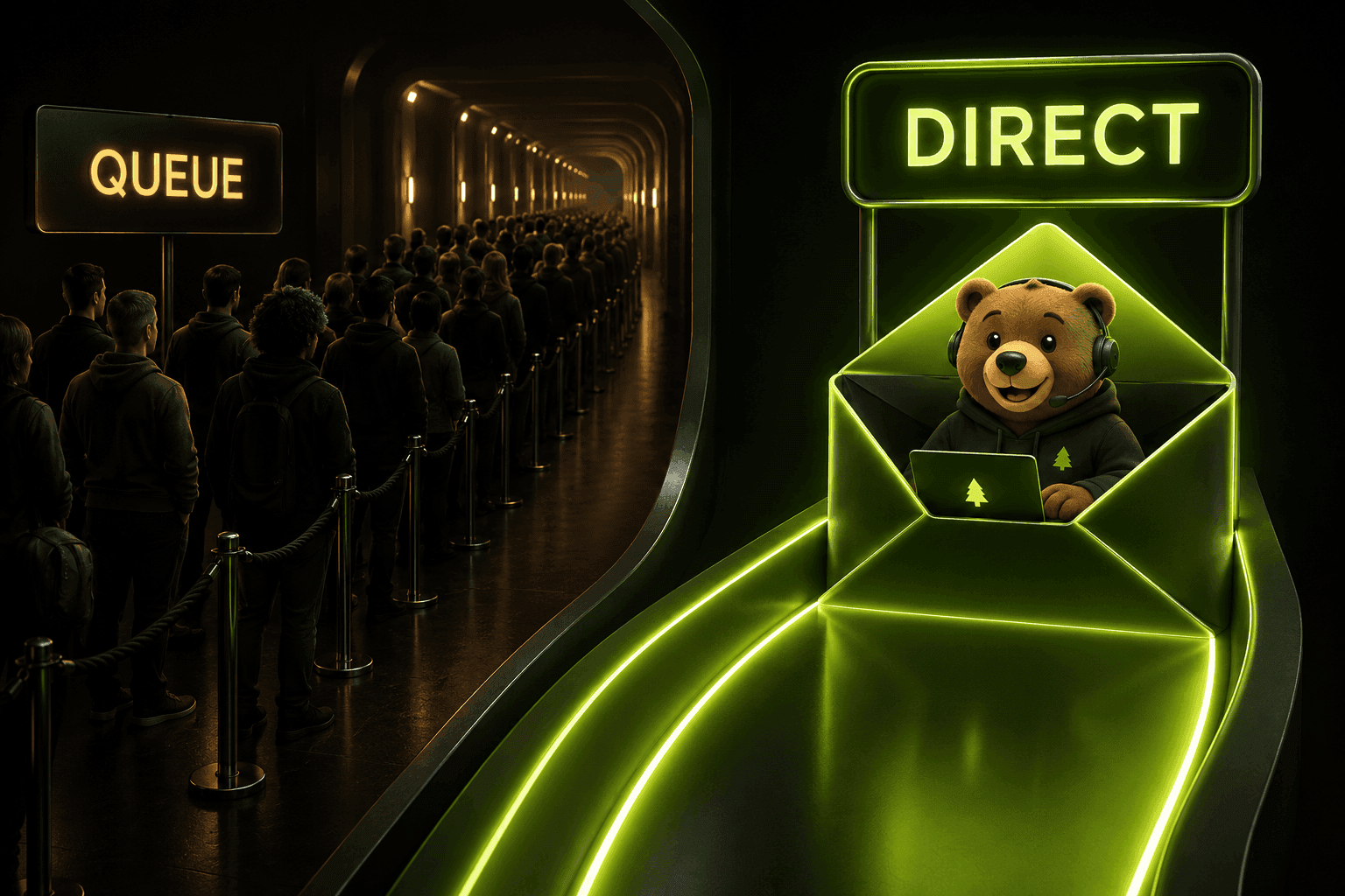 The support queue versus the VIP direct line