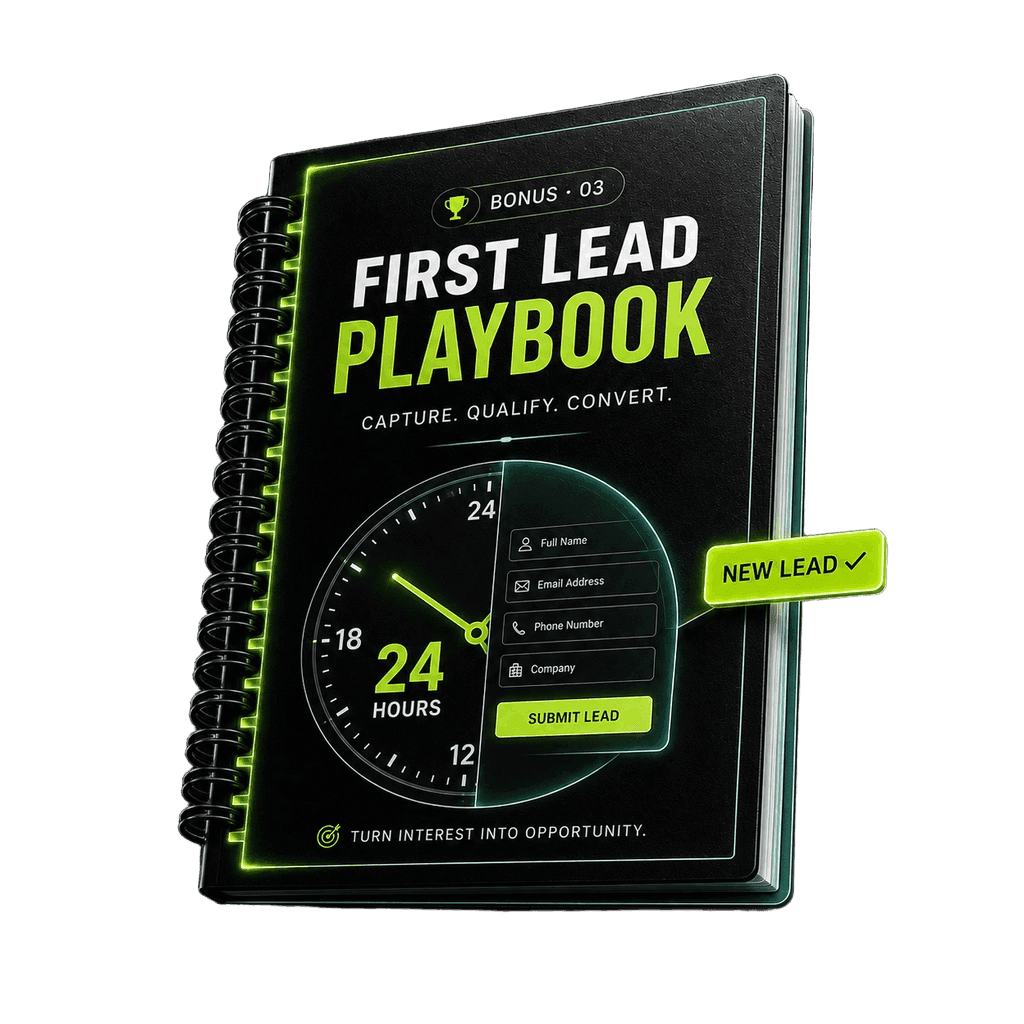 The First Lead Playbook — capture, qualify, convert inside 24 hours