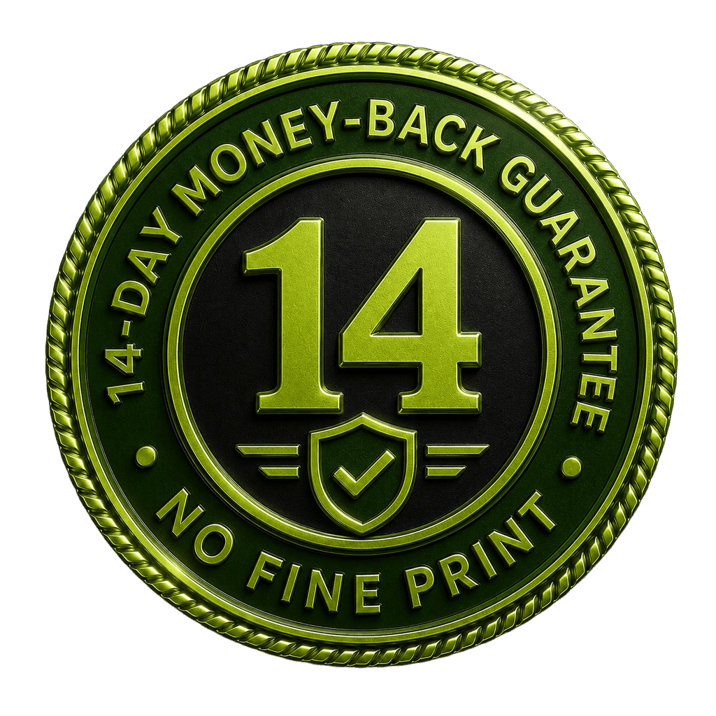 14-day money-back guarantee — no fine print